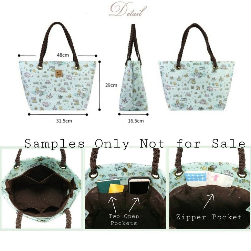 Waterproof Corgi Woven Tote Shoulder Bag - Picture 2 of 13
